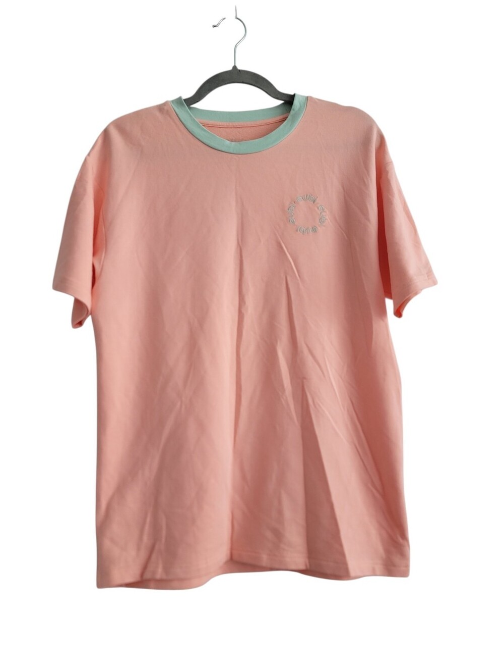 Eubi Mens Small Peach Ringer Tee Shirt Short Sleeve Bamboo Stretch Casual‎ Surf